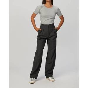 NEW IN THE MOOD FOR LOVE clyde herringbone pants in antracite